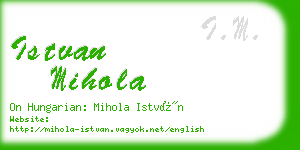 istvan mihola business card